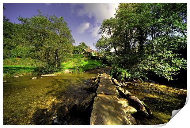 Autumn at Tarr Steps Print by Rob Hawkins