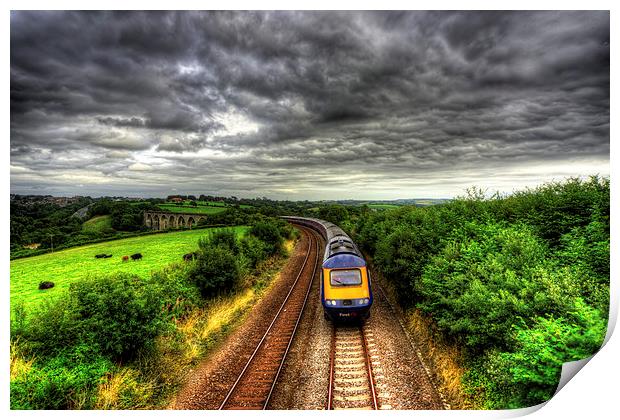 HST at Moorswater Viaduct Print by Rob Hawkins