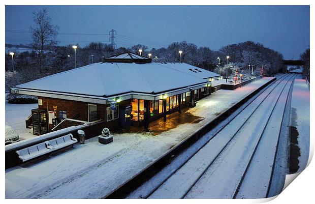 Tiverton Parkway in the snow Print by Rob Hawkins