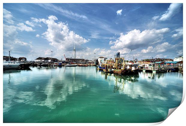 Portsmouth Old Harbour Print by Rob Hawkins