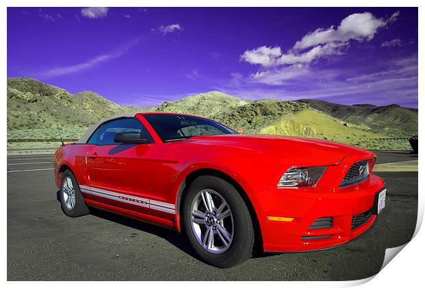 Mustang Coupe Print by Rob Hawkins