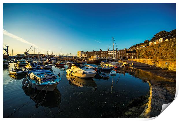 St Hellier Harbour Print by Rob Hawkins