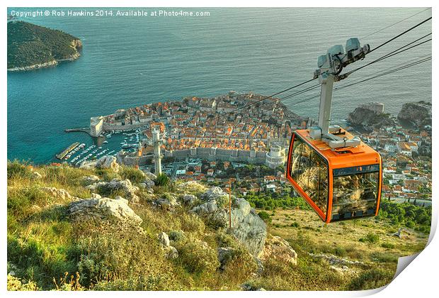  Dubrovnik from Above  Print by Rob Hawkins