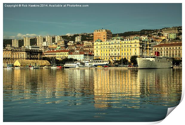  Botel Rijeka  Print by Rob Hawkins