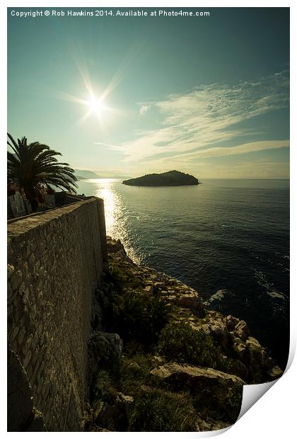  Dubrovnik Island Sunrise  Print by Rob Hawkins