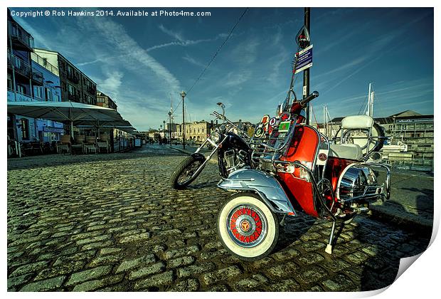  Barbican Scooter  Print by Rob Hawkins