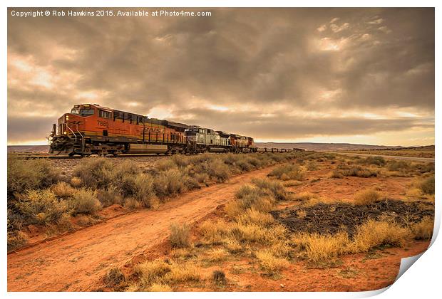  New Mexico Freight  Print by Rob Hawkins