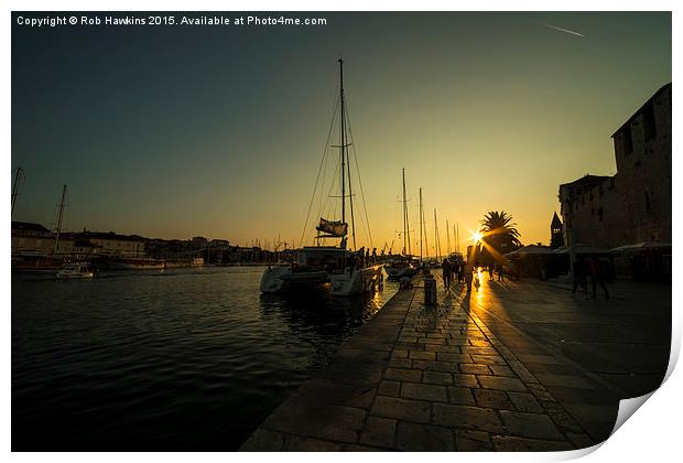  Trogir Sunset  Print by Rob Hawkins