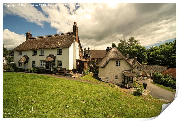  Lustleigh Cottages  Print by Rob Hawkins