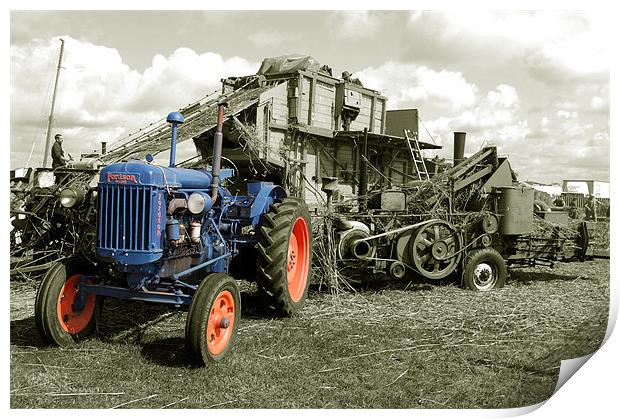 Fordson Threshing.! Print by Rob Hawkins