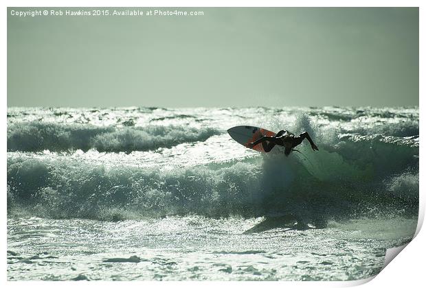  Surf Atlantica  Print by Rob Hawkins