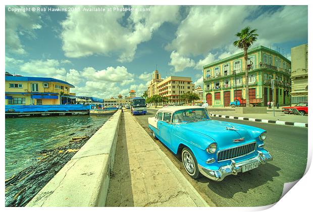  Havana Chevy  Print by Rob Hawkins