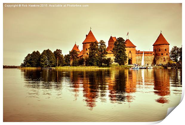  Trakai Castle  Print by Rob Hawkins