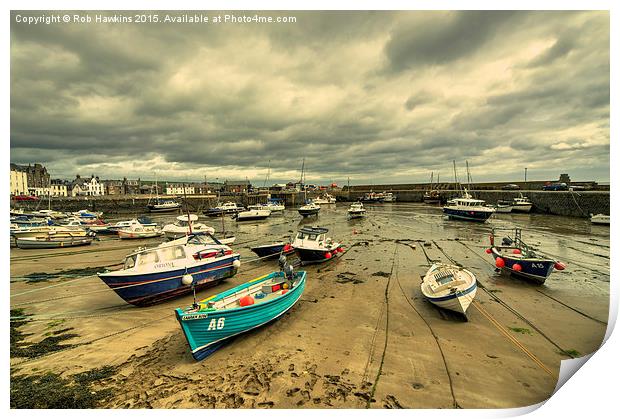  Stonehaven Harbour  Print by Rob Hawkins