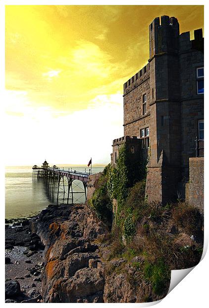 Clevedon Pier Print by Rob Hawkins