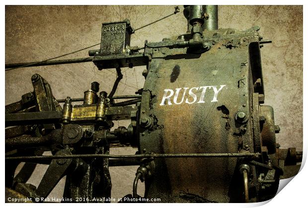 Rusty  Print by Rob Hawkins