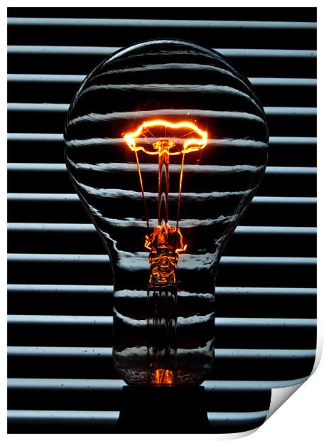 Orange Bulb Print by Rob Hawkins