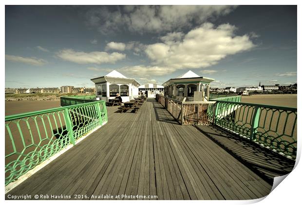 The pier at St Annes on sea  Print by Rob Hawkins