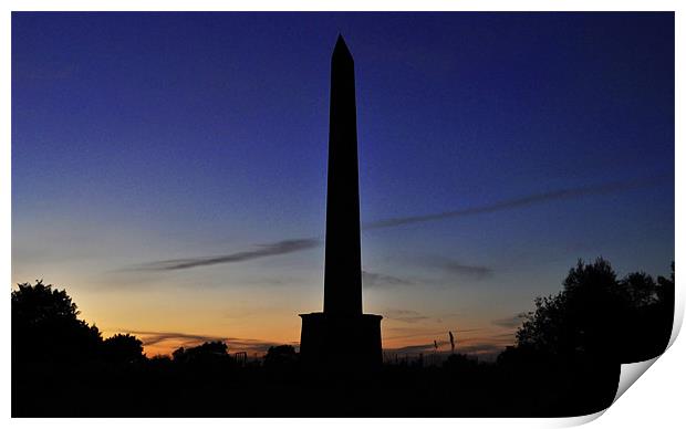 Wellington Monument at dusk Print by Rob Hawkins