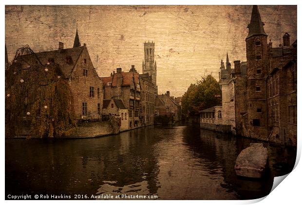 a Brugge Texture  Print by Rob Hawkins