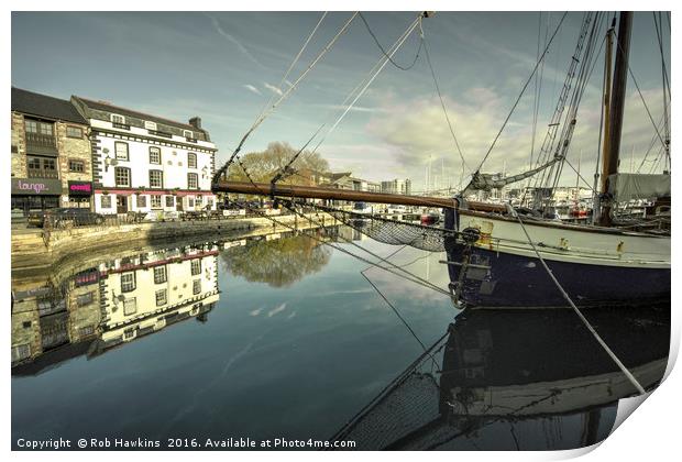 Barbican Reflections Print by Rob Hawkins