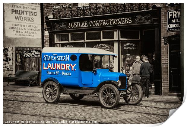 Steam Laundry Van  Print by Rob Hawkins