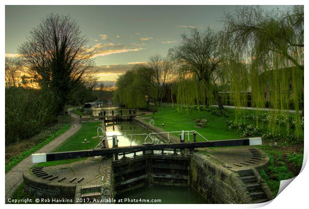 Berkhampsted Locks Print by Rob Hawkins