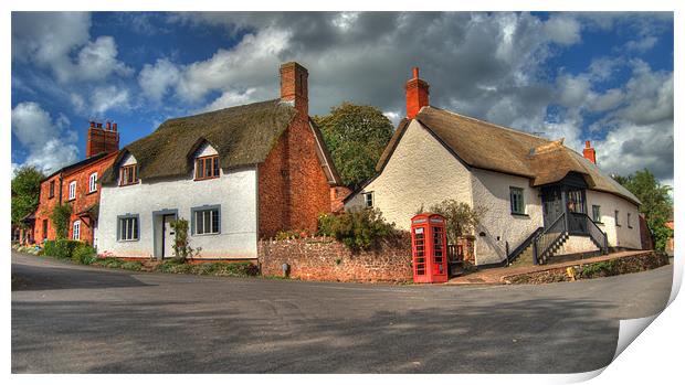 Thatched cottages of Halse Print by Rob Hawkins