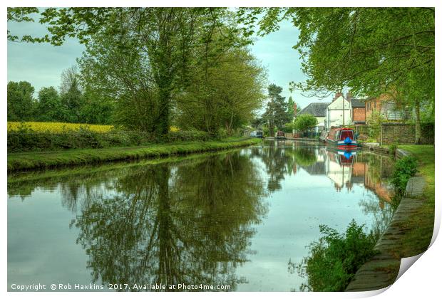 The Canal at Stoke Prior  Print by Rob Hawkins
