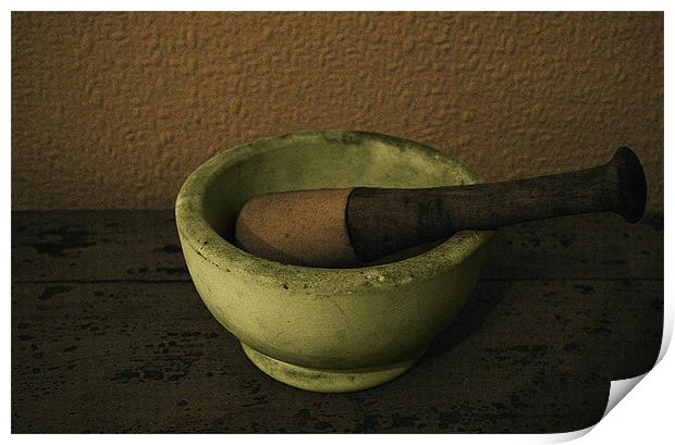 Pestle & Mortar Print by Rob Hawkins