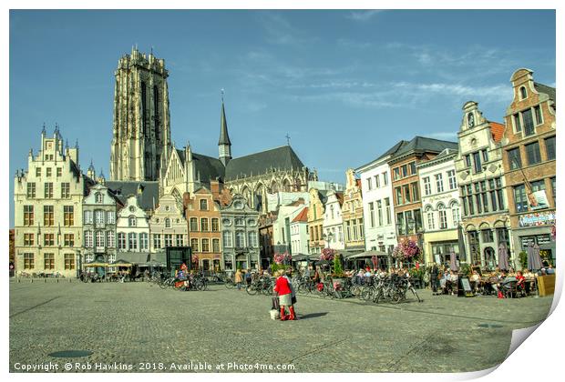 Mechelen Grote Markt Print by Rob Hawkins