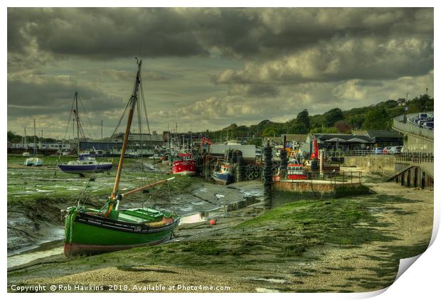 Boats at Leigh on sea  Print by Rob Hawkins