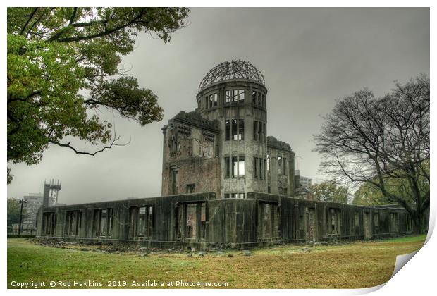 Hiroshima Atomic Dome  Print by Rob Hawkins