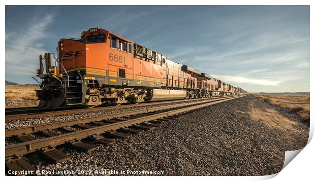 Arizona Heavy Freight  Print by Rob Hawkins