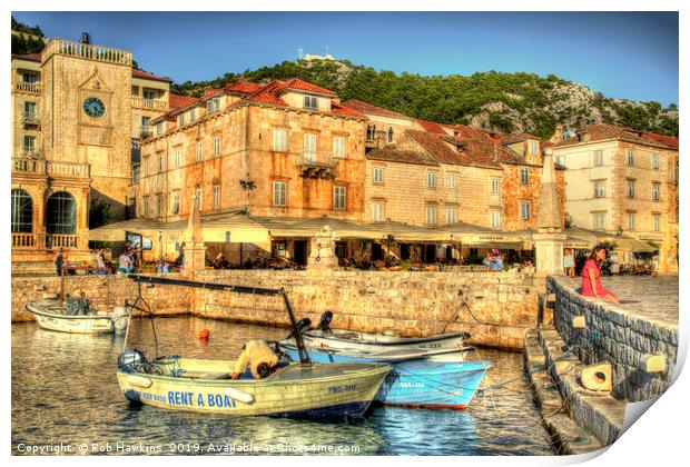 Textures of Hvar  Print by Rob Hawkins