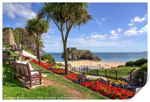 Summer sun at Tenby  Print by Rob Hawkins