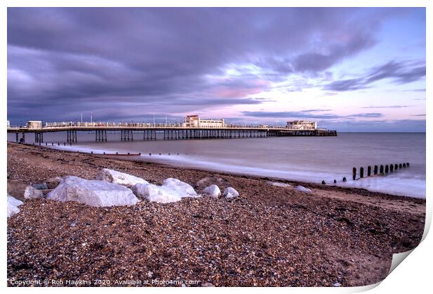 Worthing Pier Twylight Print by Rob Hawkins