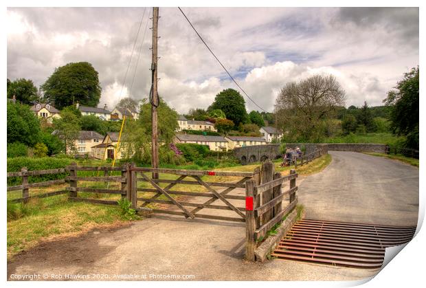 Withypool Bridge Gateway  Print by Rob Hawkins