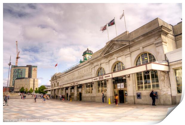 Cardiff Central Station Print by Rob Hawkins