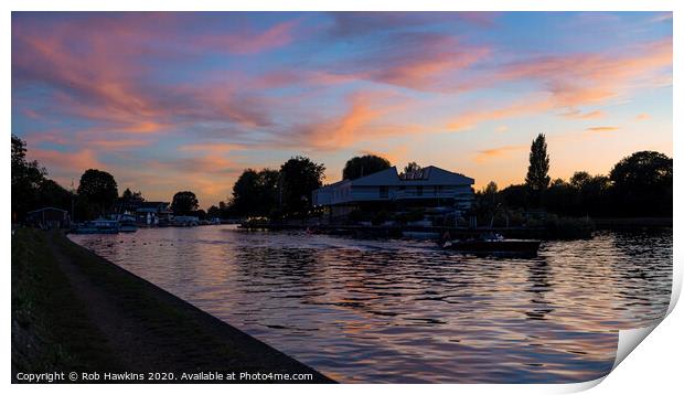 Kingson Thames Twylight Print by Rob Hawkins