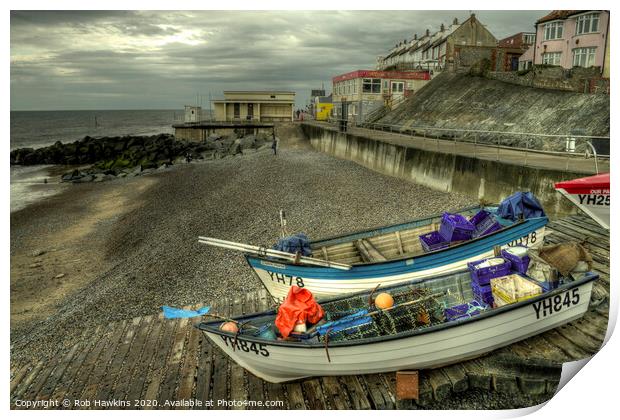 Sheringham Slipway Print by Rob Hawkins