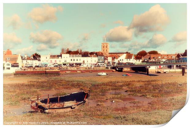 Shoreham derelict boat  Print by Rob Hawkins