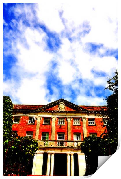 Tapeley House and sky Print by Alexia Miles