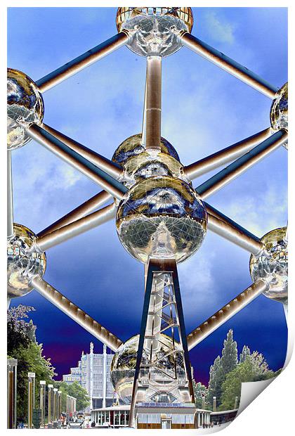 The Atomium Print by les tobin
