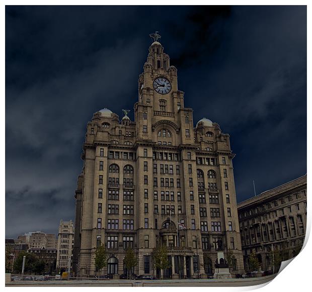 Liver Building Print by les tobin