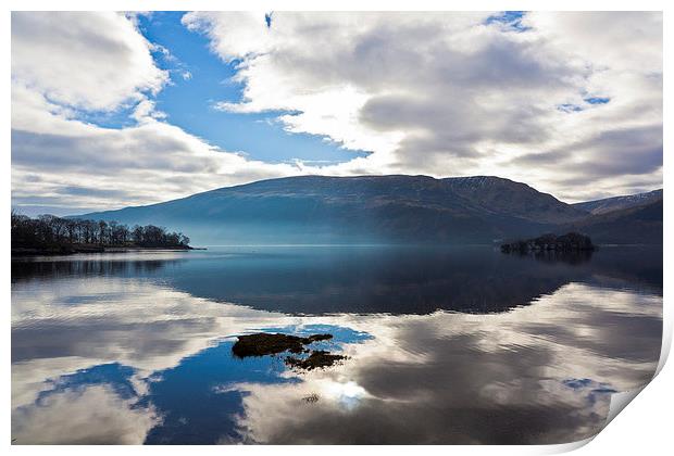 Reflections on Loch Lomond Print by Douglas Kerr