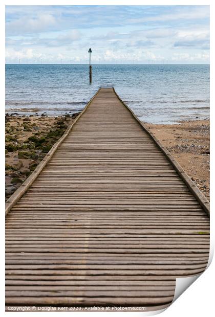 Boardwalk LLandudno Print by Douglas Kerr