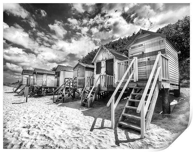 Wells-Next-The-Sea Beach Huts Print by Mike Sherman Photog