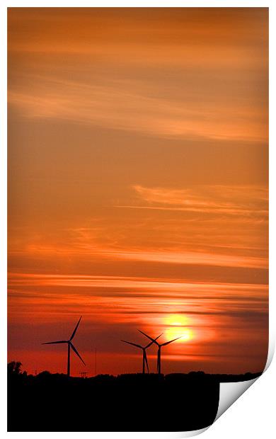 Fenland Sunset Print by Mike Sherman Photog