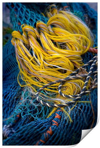 Fishing Nets Print by Mike Sherman Photog
